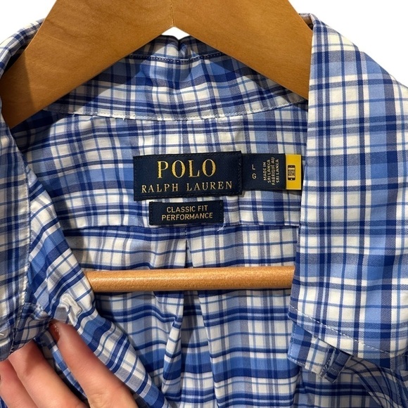 Polo Ralph Lauren Performance Stretch Classic Fit Plaid Oxford Long Sleeve - Picture 7 of 7